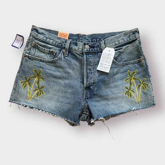 Levi's 501‎ Palm Tree Cutoffs - Picture 1 of 6